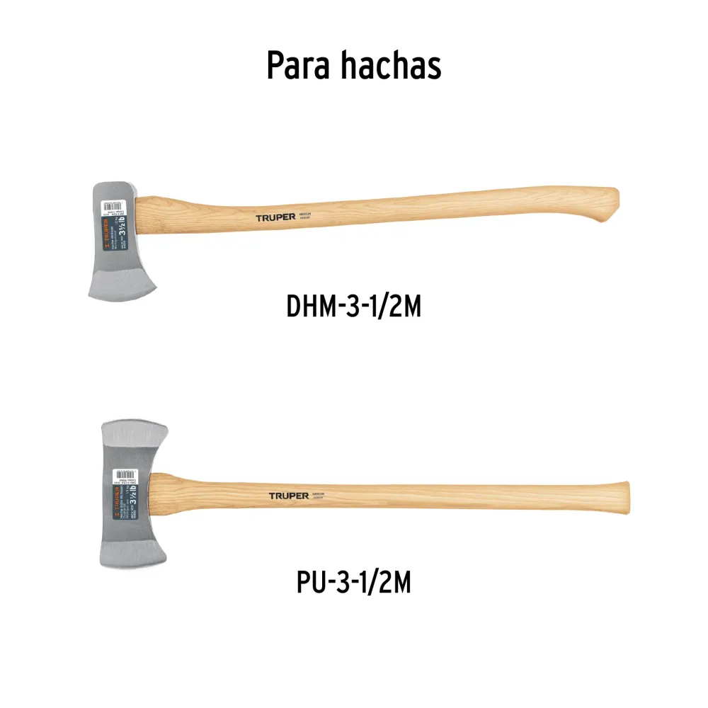 Mango hickory 35' para hacha doble Michigan 3-1/2 lb, Truper Código: 10810