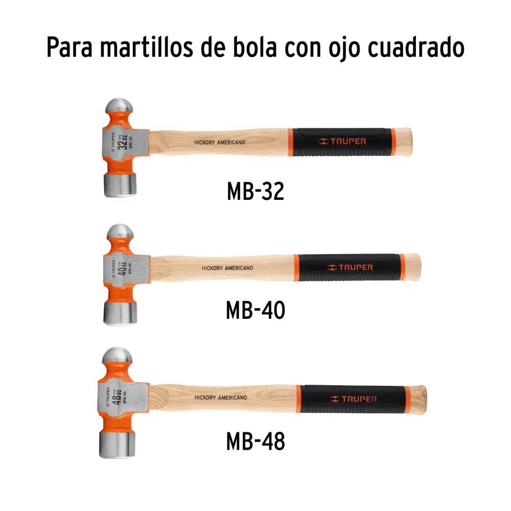 Mango para martillos de bola MB-32, MB-40 y MB-48, 17" Truper