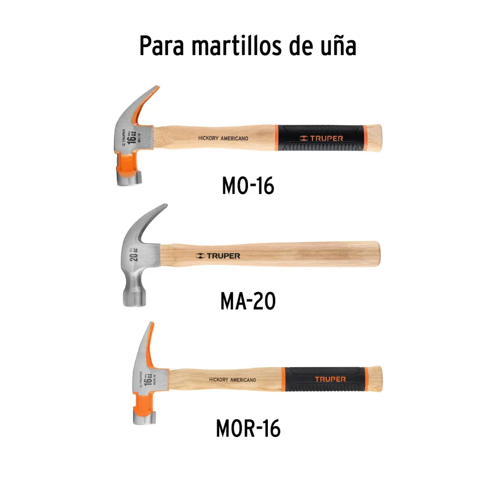 Mango para martillos de uñ MO-16, MA-20 y MOR-16, 13' Código: 15910 Truper