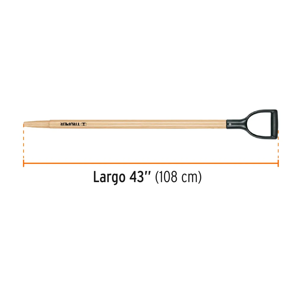 Mango para raspadores puño 'Y' SCR-4D y SCR-7D, 43', Truper 19742 MG-SCRD