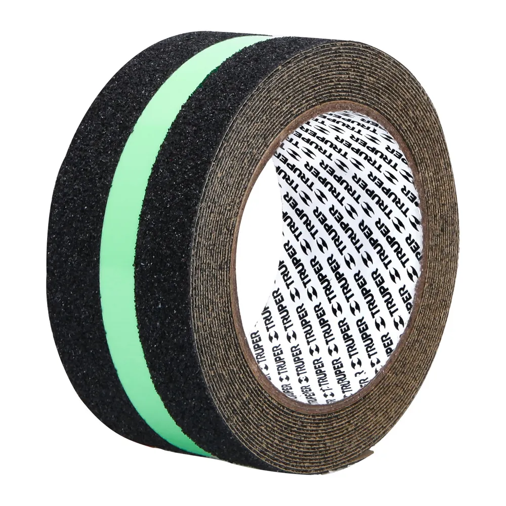 Truper CIA-25L Rollo de 5 m cinta antiderrapante fotolumini. 50 mm abrasivo