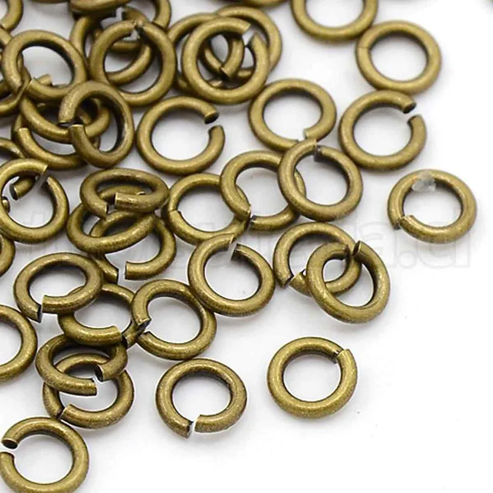 Argollas de unión o enlace, 5×1mm, Latón, sin soldar, color bronce envejecida. TuBisuteria®