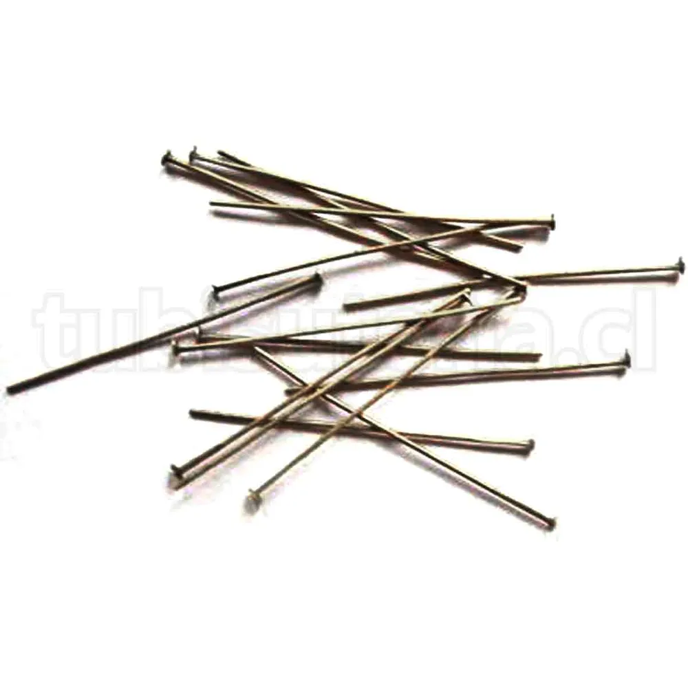 Vástagos de engarce, 50×0.7 mm, Latón, color bronce envejecido. TuBisuteria®