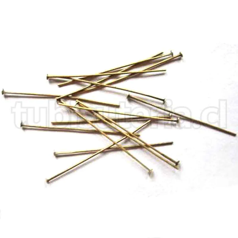 Vástagos de tope, 30×0.7 mm, Latón, color bronce envejecido. TuBisuteria®