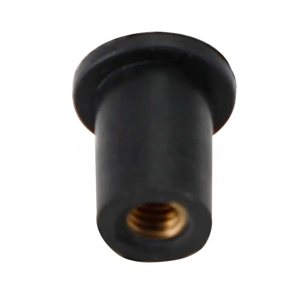 Tuercas de goma M4 para pozos Tuercas para pozos para carenado & Paquete de 10 fijaciones de pantalla (orificio de 8 mm)