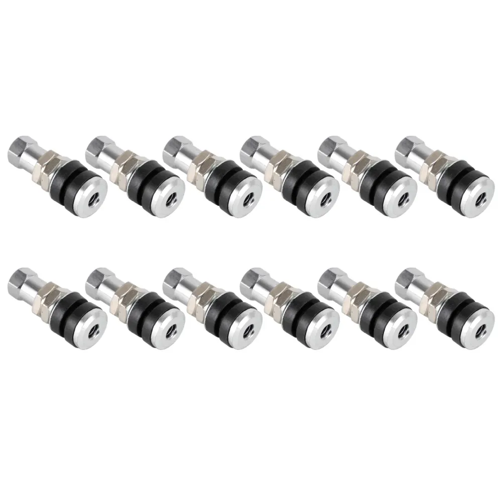 12 Uds TR-161 perno en válvula de neumático neumático abrazadera sin cámara de Metal llanta de rueda presión