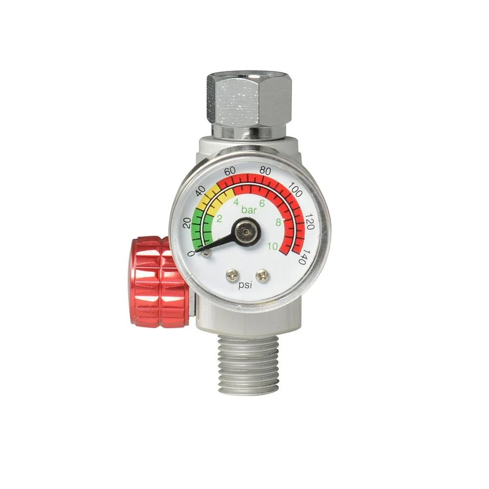 Regulador De Aire Con Manómetro 1/4" NPT 145 PSI Urrea.