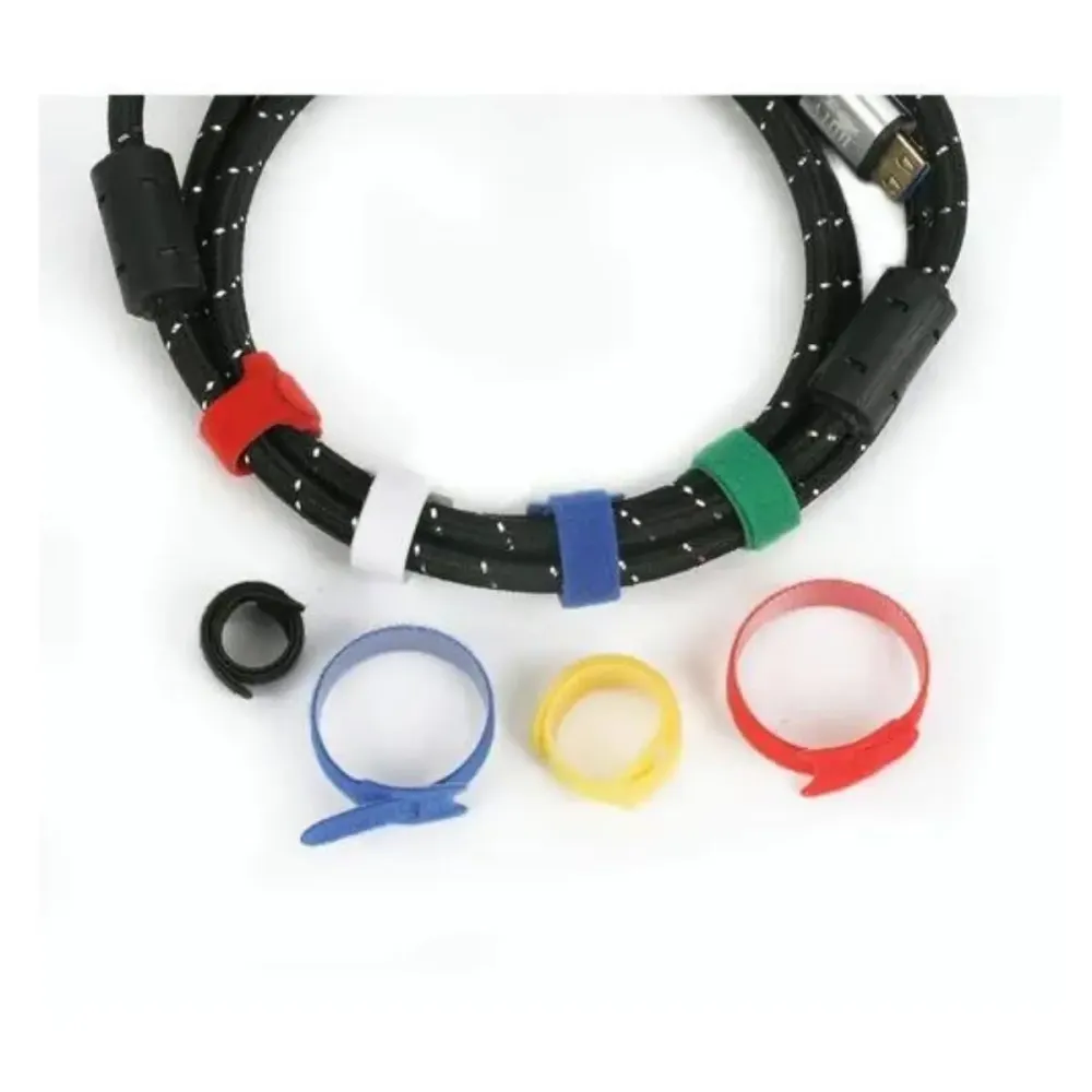 5 Correas Sujeción VELCRO® Tiras Multicolor Organizador de Cables