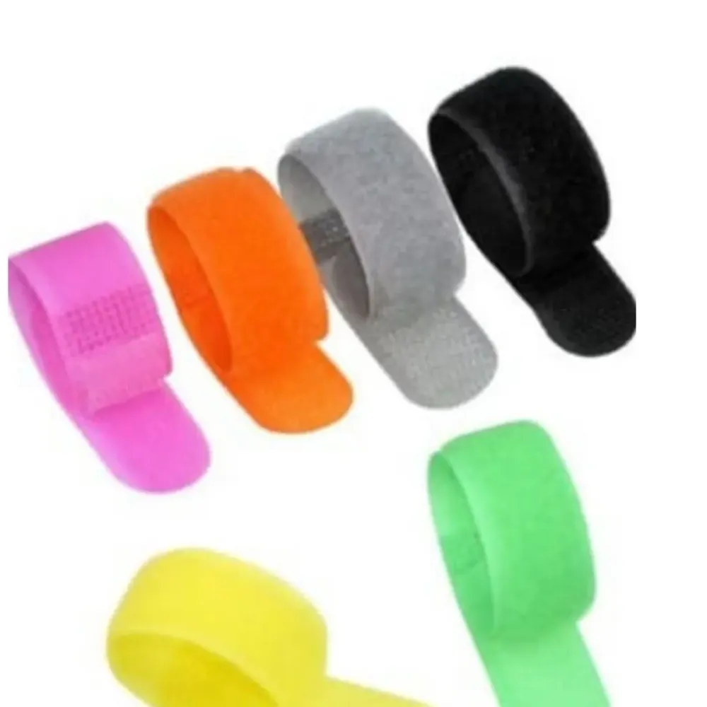 5 Correas Sujeción VELCRO® Tiras Multicolor Organizador de Cables