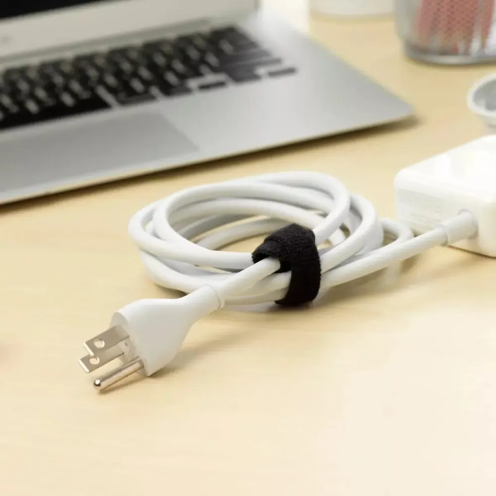2 Pack Cincho Organizador Cables Velcro® Tira Sujeción Negro