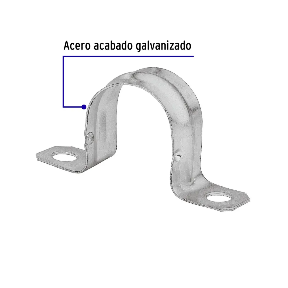 Bolsa c/10 abrazaderas tipo omega 1" p/tubo pared delgada VOLTECK AO-1