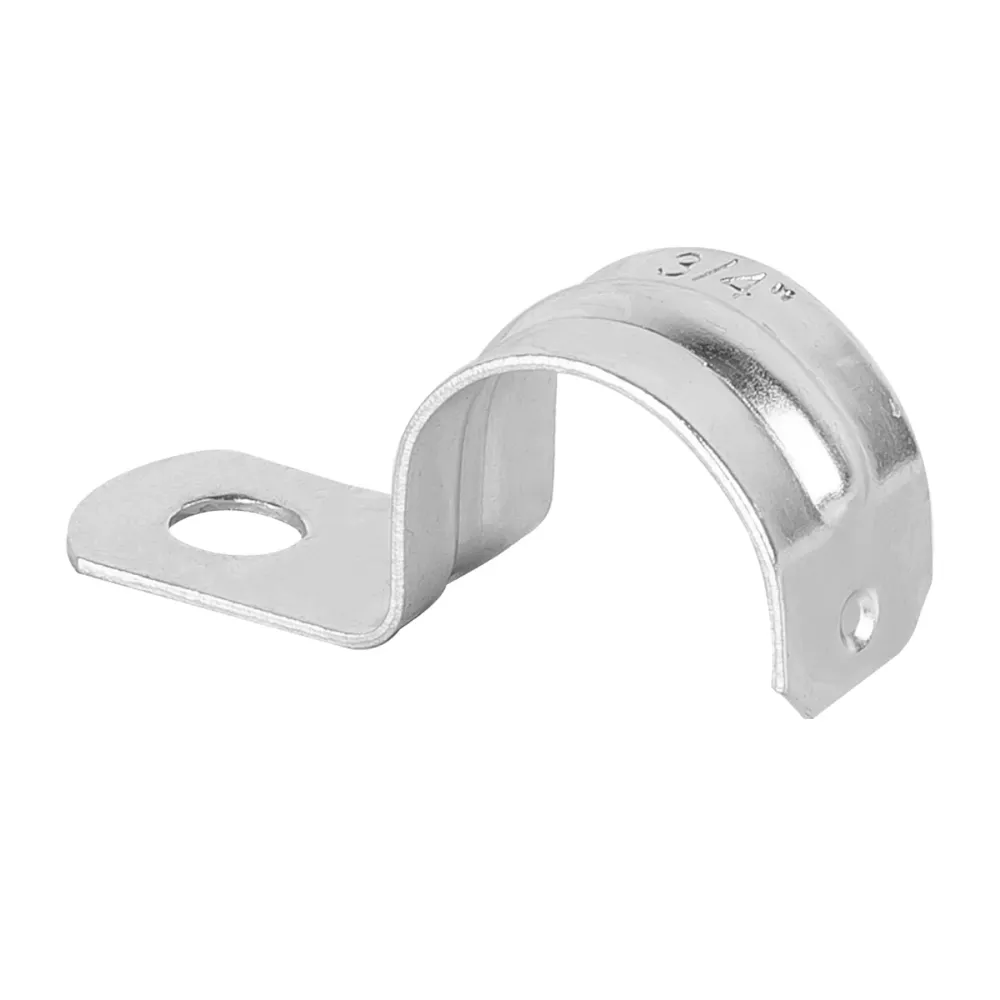 Bolsa c/10 abrazaderas tipo uñ 3/4" p/tubo pared delgada VOLTECK AU-3/4