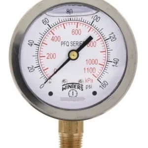 Manometro Con Glicerina 1/4 Npt 0/160 Psi/bar Winters PFQ805