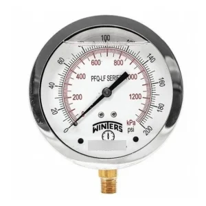 Manometro Con Glicerina 1/4 Npt 0/200 Psi/bar Winters PFQ806