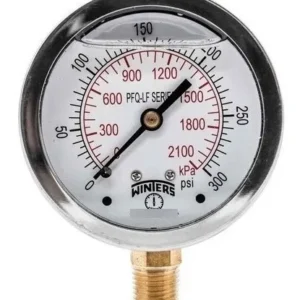 Manometro Con Glicerina 1/4 Npt 0/300 Psi/bar Winters PFQ807