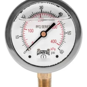 Manometro Con Glicerina 1/4 Npt 0/60 Psi/bar Winters PFQ803