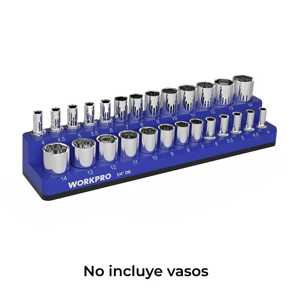 ORGANIZADOR MAGNÉTICO VACÍO PARA VASOS DE ¼ pulg ESTÁNDAR WORKPRO