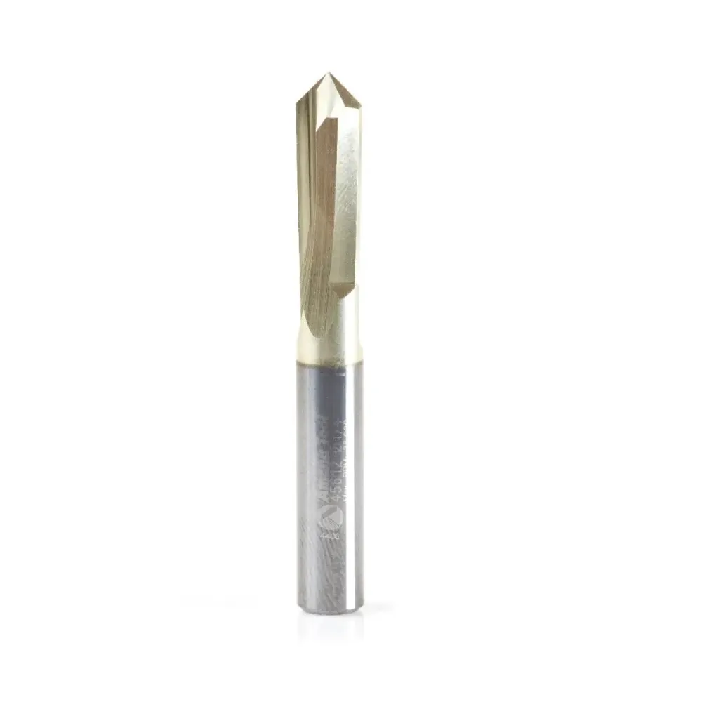 Amana - A45612 Broca para ranurado en V de punto cero con diámetro de corte de 1/4"