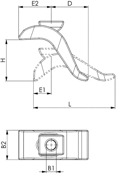 Garra de sujeción AMF nº 6321 para ranura en T de 16 mm ( 4000833067 )