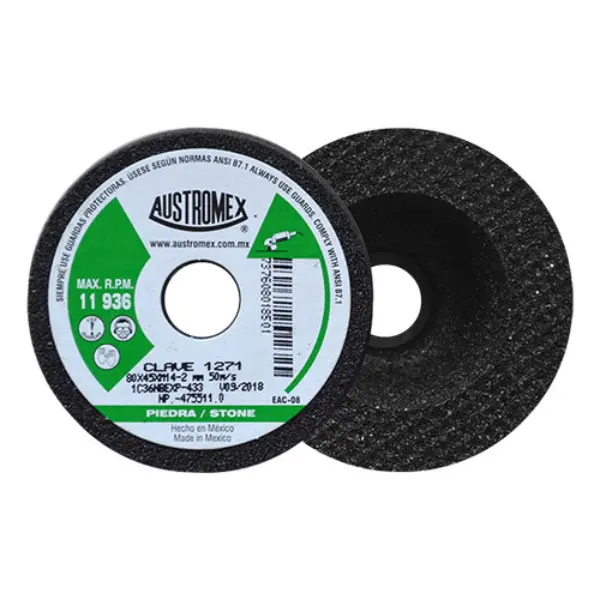 4pzs Copa abrasiva tipo R.T.11 grano 36 Austromex
