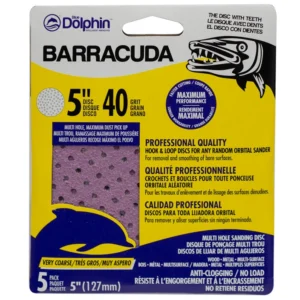 DISCO DE LIJA 40G EC 5" 5PK Barracuda