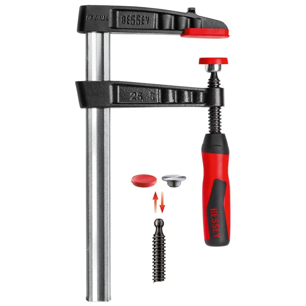 Bessey TG30S12-2K - Tornillo de apriete con mango bicomponente Bessey TG 300/100