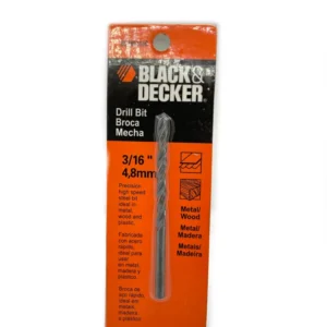 3/16” HIGH SPEED BIT BLACK Oxide - BLACK & DECKER (BD180316C) BLACK AND DECKER