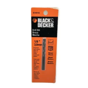 HIGH SPEED DRILL BIT 1/8” BLACK OXIDE - BLACK & DECKER (BD180018C) BLACK AND DECKER
