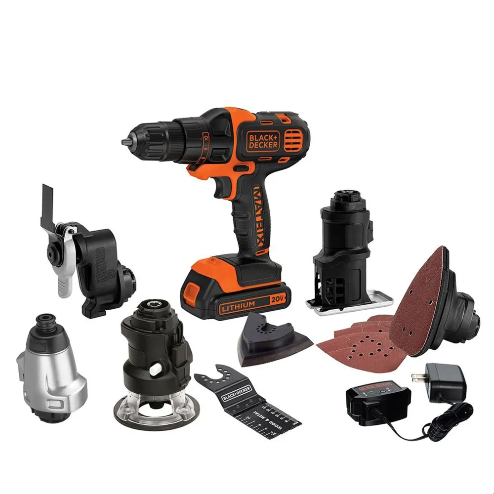 (BDCDMT1206KITC) KIT ATORNILLADOR TALADRO 20V MATRIX 6 ACC. BLACK & DECKER