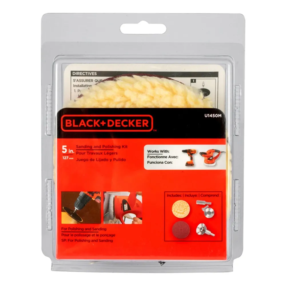 (U1450) KIT DE PULIDO Y LIJADO P /TALADRO BLACK & DECKER