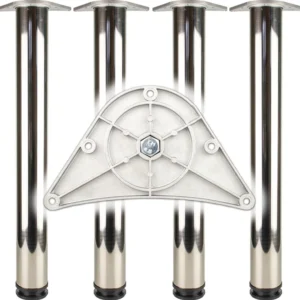 Juego de patas de mesa BMB cromo pulido 60 mm altura 870 mm ( 3000273147 )