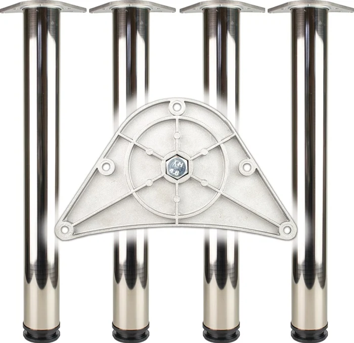 Juego de patas de mesa BMB cromo pulido 60 mm altura 870 mm ( 3000273147 )