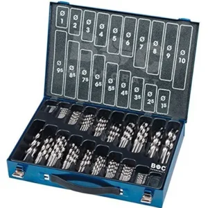 Bohrcraft 11201410170 - Bohrcraft Jg. brocas DIN 338 N HSS-G, caja métalica MG170 // 1-10x0,5/170-uds.