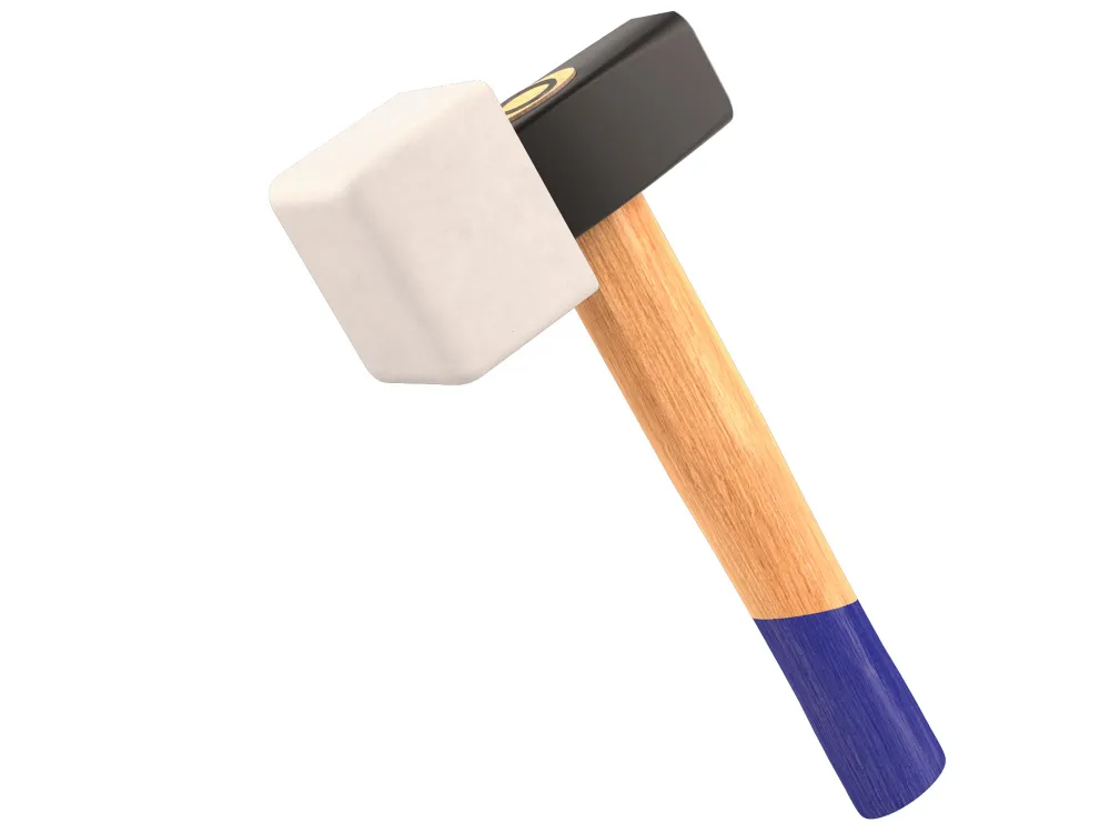 Bon® Martillo - Cuadrado - Cara de Goma Blanca