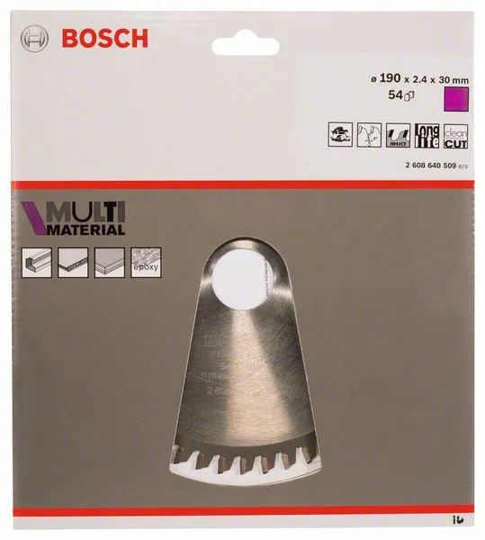 BOSCH Hoja de sierra circular Ø exterior 190 mm Número de dientes 54 HLTCG ( 4000908903 )