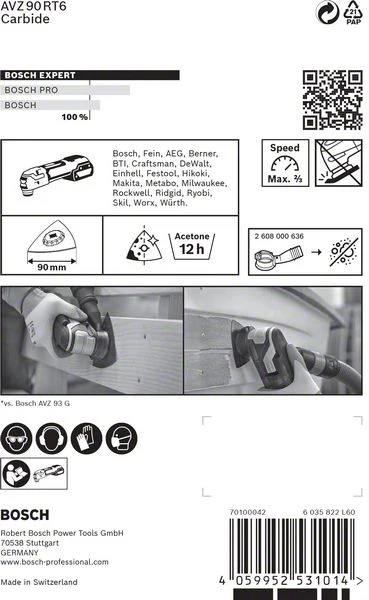 BOSCH Juego de platos lijadores Expert Plato lijador AVZ 90 RT6 ( 4000908757 )