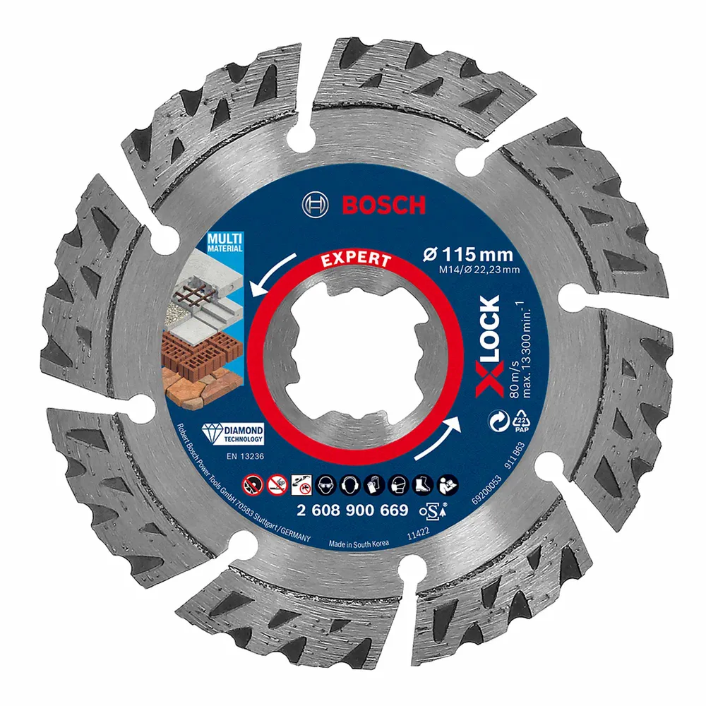 Disco de diamante Expert Bosch Bloqueo multimaterial X-LOCK