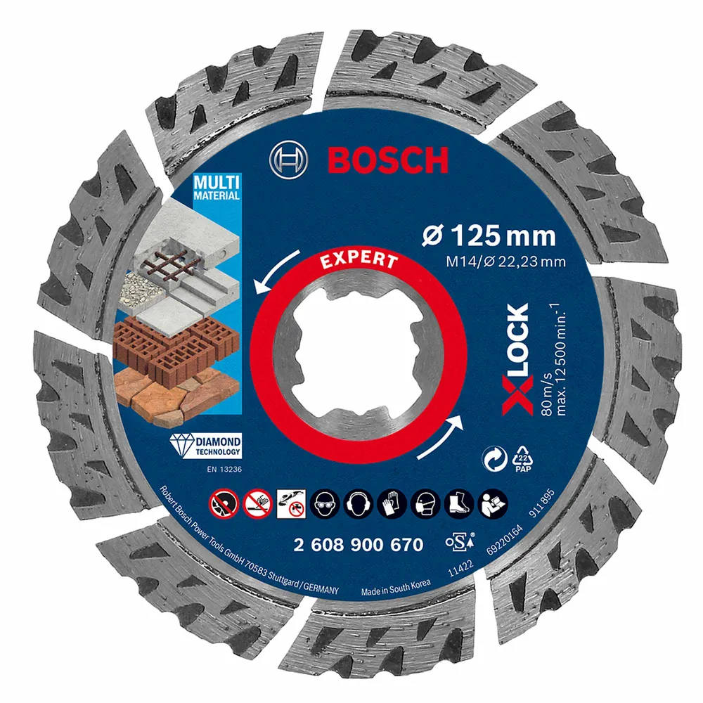 Disco de diamante Expert Bosch Bloqueo multimaterial X-LOCK