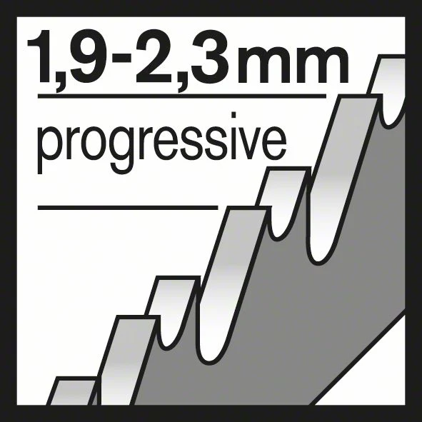 Hoja de sierra de calar BOSCH T 119 B Basic para madera L.92mm paso entre dientes 1,9-2,3mm (4000837565)