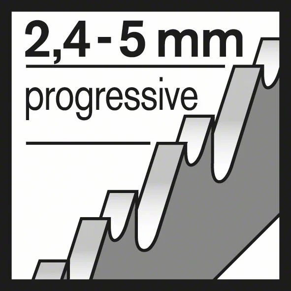 Hoja de sierra de calar BOSCH T 345 XF Progressor para madera y metal L.132mm paso de diente 2.4-5mm ( 8000346044 )