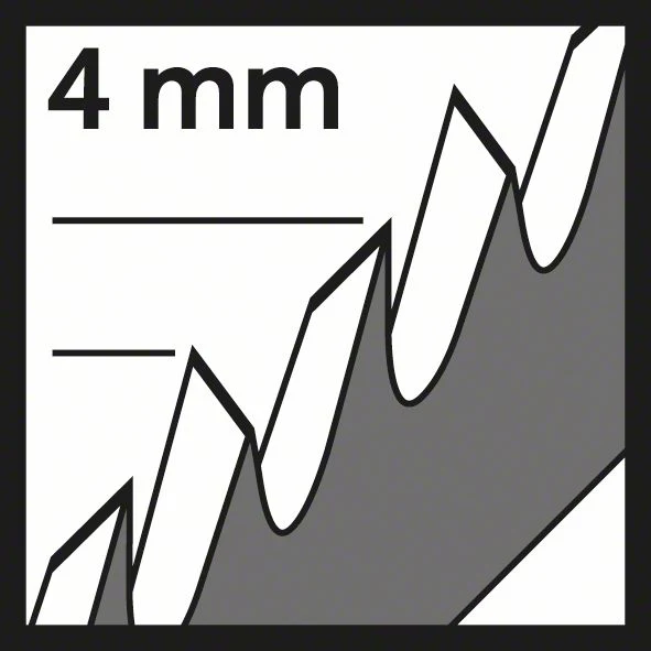 Hoja de sierra de calar BOSCH T 744 D Speed para madera L.180mm paso de diente 4mm ( 4000909194 )