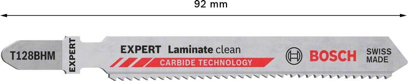 Hoja de sierra de calar BOSCH Laminate Clean T 128 BHM Longitud total 92 mm ( 4000837454 )