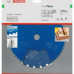 Hoja de sierra circular BOSCH Expert para madera Ø exterior 190 mm Número de dientes 24 WZ ( 8000342075 )