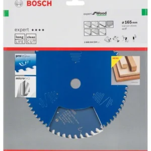 Hoja de sierra circular BOSCH Expert para madera Ø exterior 165 mm Número de dientes 48 WZ ( 8000342048 )