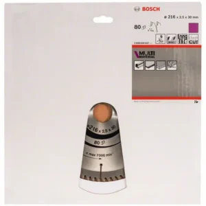 Hoja de sierra circular BOSCH Ø exterior 216 mm Número de dientes 80 HLTCG ( 8000342264 )
