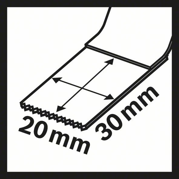 Hoja de sierra de inmersión BOSCH AIZ 20AB Ancho 20 mm Profundidad de inmersión 30 mm ( 4000908712 )