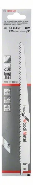 Hoja de sierra de sable BOSCH S 1111 DF Longitud 225 mm Anchura 19 mm ( 4000909245 )