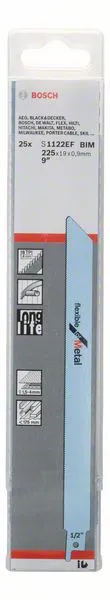 Hoja de sierra de sable BOSCH S 1122 EF Longitud 225 mm Anchura 19 mm ( 8000343763 )