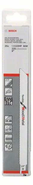 Hoja de sierra de sable BOSCH S 1122 HF Longitud 225 mm Anchura 19 mm ( 8000343736 )