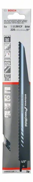 Hoja de sierra de sable BOSCH S 1130 CF Longitud 225 mm Anchura 22 mm ( 4000909618 )